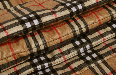 Стежка курточная сендвич 150 гр/м.кв. Клетка/красный - изображение