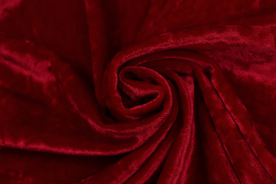 Велюр лёд Бордовый - изображение