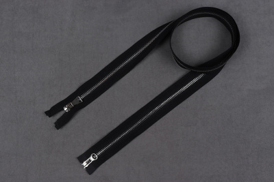 Молния разъёмная Т5 100см  металл 2 бегунка Черный/Никель - изображение