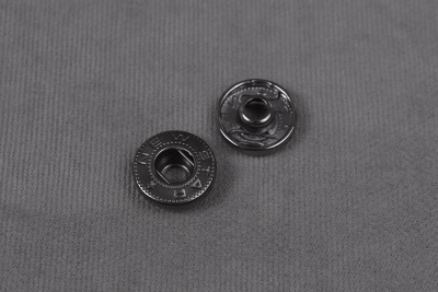 Кнопки пробивные Альфа 15мм Пластик Серо- зеленый - изображение