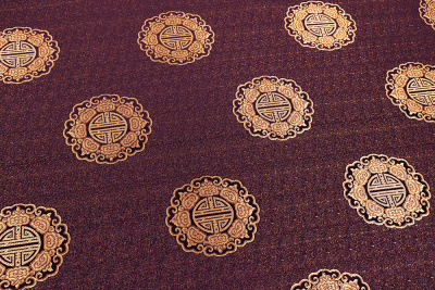 Жаккард монгольский круги на песке Т.фиолетовый - изображение