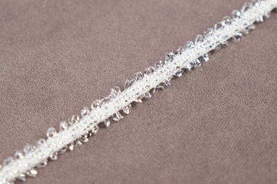 Тесьма металлизированная 5мм сороконожка Серебро - изображение