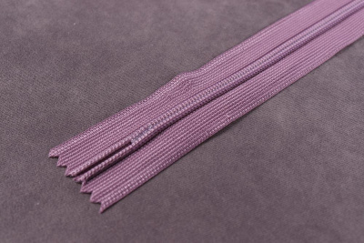 Молния потайная 50см нейлон усиленная основа Т.Лиловый - изображение