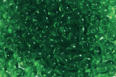 Бисер 7/0 прозрачный Т.Зеленый - изображение