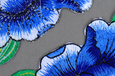 Термоаппликация Цветок Синий - изображение