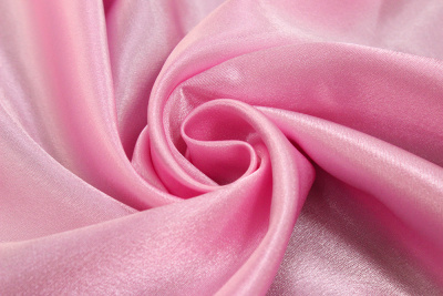 Креп-сатин однотонный Розовый 007 - изображение