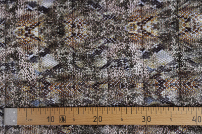 Стежка курточная сендвич Звериный принт Коричневый/хаки - изображение