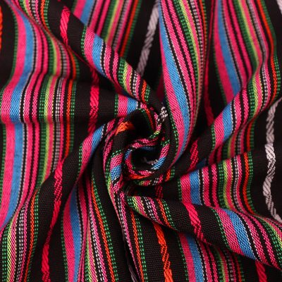 Гобелен 150 облегченный Розовые,оранжевые,голубые,салатовые полоски - изображение