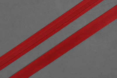 Атласная косая бейка 15мм Т Красный 148 - изображение