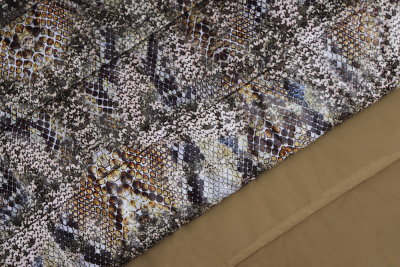 Стежка курточная сендвич Звериный принт Коричневый/хаки - изображение