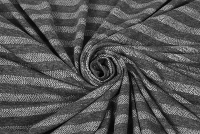 Трикотаж полоска 0346 Серый - изображение
