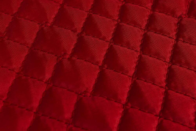 Стежка на капроне нитепрошивная мелкая клетка Красный 009 - изображение