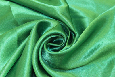 Креп-сатин однотонный Зеленый - изображение