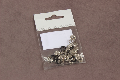 Кнопки пробивные 9,5мм рубашечные/кольцо Черный - изображение