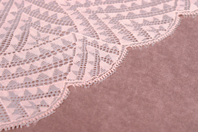 Кружево 230мм эластичное Розовый - изображение