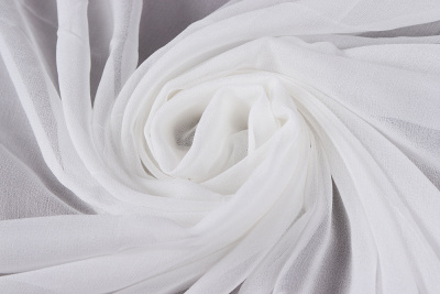 Шелк жоржет натуральный Белый - изображение