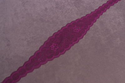 Кружево 100мм эластичное Фуксия - изображение