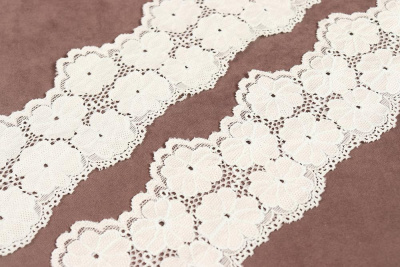 Кружево 70мм эластичное  Св.Бирюзовый - изображение