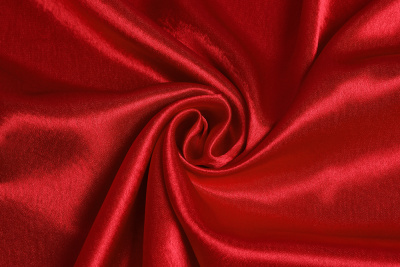Креп-сатин однотонный Красный - изображение
