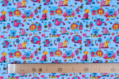 Фланель детская 90см Африка на голубом - изображение