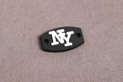 Лейбл пришивной 12*20мм NY Черный/белый - изображение
