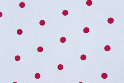 Перкаль Красный горох на белом - изображение