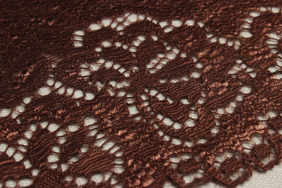 Кружево 190мм эластичное Шоколад - изображение