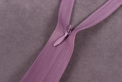 Молния потайная 50см нейлон усиленная основа Т.Лиловый - изображение