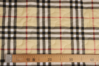 Поликоттон набивной Клетка - изображение