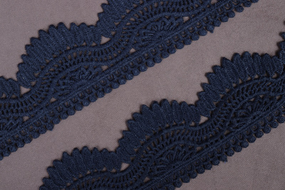 Кружево гипюр 50мм Ажурное АРТ.3068 Т.Синий - изображение