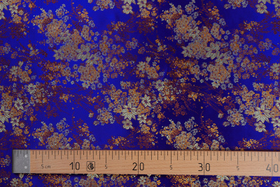 Шелк-жаккард цветы диагональ Электрик - изображение