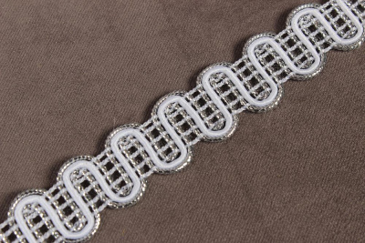 Тесьма 15мм Волна Серебро - изображение