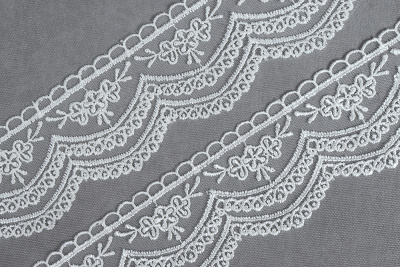 Кружево матовое на сетке 60мм Молочный 2110 - изображение