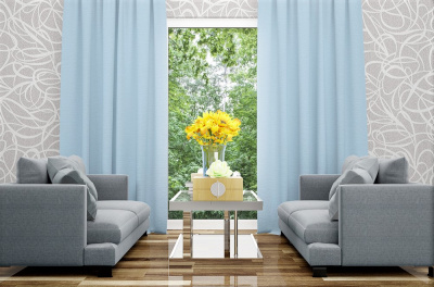 Портьера Diamond Голубой - изображение