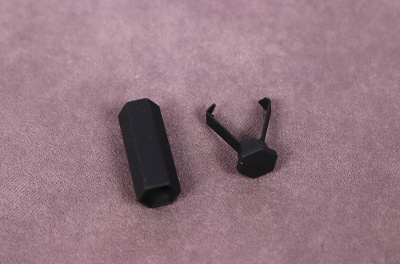 Концевик 7*20мм Металл Прорезиненный/Черный - изображение