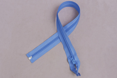 Молния разъёмная 55см Т5 спираль Голубой 191 - изображение