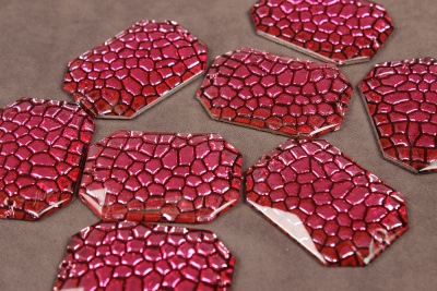 Стразы пришивные 30*40мм Мрамор Розовый - изображение