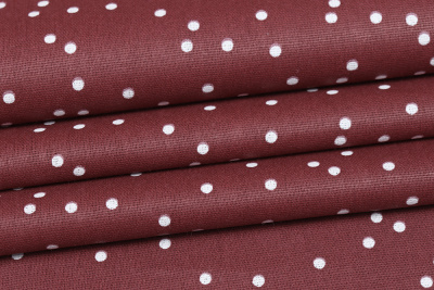 Бязь набивная 150 Комфорт Мелкий горох на винном - изображение