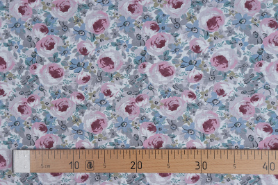 Ситец 150 набивной Розы акварель - изображение