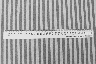 Лен 1457 Полоска Черный/белый - изображение