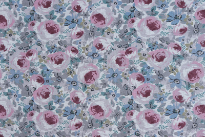 Ситец 150 набивной Розы акварель - изображение