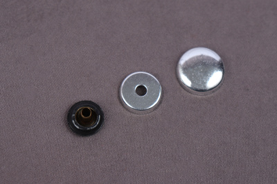 Крышка под обтяжку для кнопки 15мм Альфа Никель/Черный - изображение