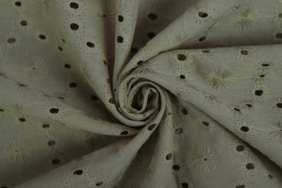 Хлопок вышивка Св.хаки - изображение