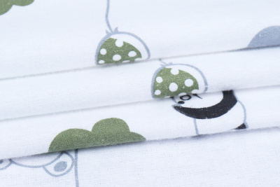 Фланель набивная Панда-зайчонок с шариком - изображение