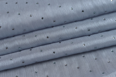 Шифон креш со стразами Серый - изображение