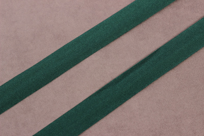 Трикотажная бейка 20мм Зелёный тёмный  матовый - изображение