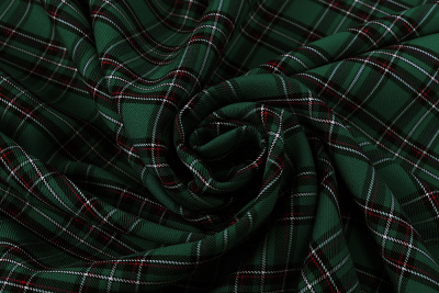 Клетка костюмная 24379 Т.зеленый/белый/красный - изображение