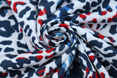 Лен-вискоза 3482 Анималистический принт - изображение