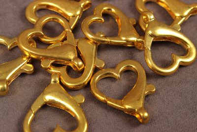 Карабин декоративный "Сердце", золото - изображение