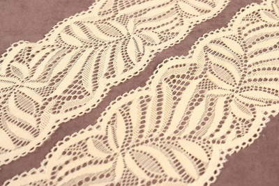 Кружево 70мм эластичное Кремовый - изображение
